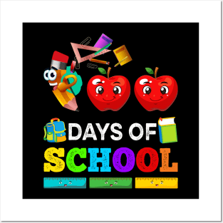 100 Days of school Funny Teachers and Students Posters and Art